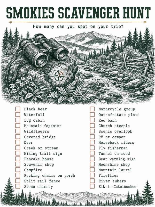 Scavenger hunt page