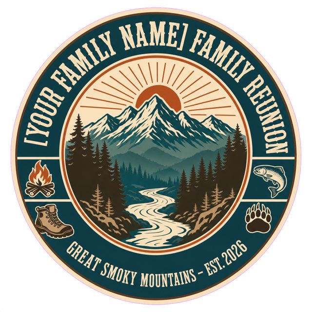Adventure Badge family reunion t-shirt design