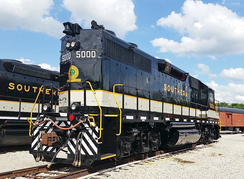 Southern Railway diesel locomotive 5000 on display in the Tennessee Valley Railroad yard
